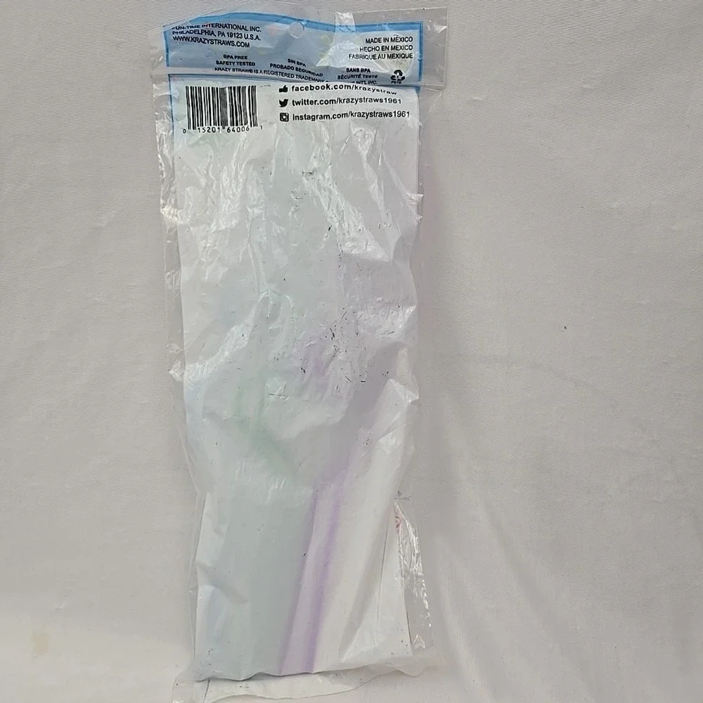 6 Total Fun Krazy Straws Assorted Colors Crazy Straw 10